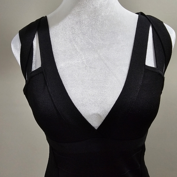 Guess Black Bodycon Bandage Dress - Picture 3 of 6